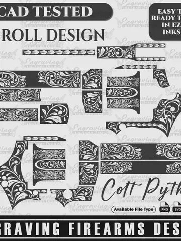 Engraving Firearms Design Colt python 357 Magnum Scroll Design $59.99