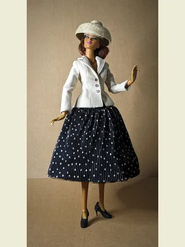 Handmade classic high fashion suit (jacket & skirt) for 16-inch Fashion Royalty dolls - FR16 $35.00
