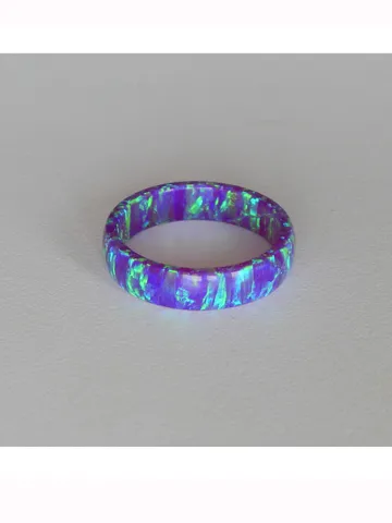 Solid opal ring. Very beautiful opal ring Multi-Amethyst color. Solid opal band. $98.00