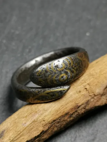 Gandhanra Unique Handcrafted Tibetan Snake Ring | Cold Iron Ring| Adjustable Size | Protection Jewelry | Adjustable US Size 9