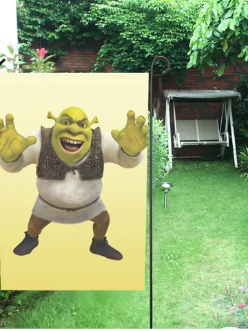 Shrek Garden Flag (Two Sides Printing, without Flagpole) $24.97