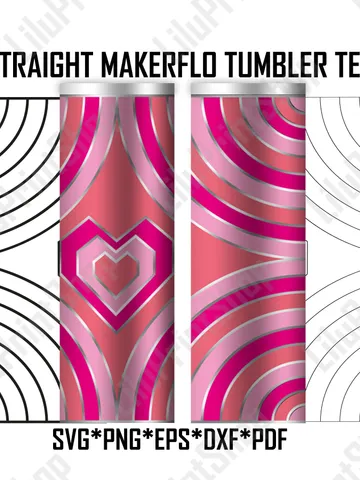 Heart burst Tumbler Template svg for 20oz straight Skinny tumbler, Valentines tumbler cut file digital instant download $2.71