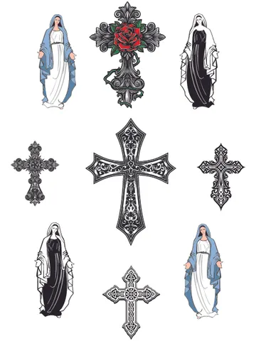Virgin Mary Svg, Mother Mary Svg, Religious Cross Svg, Mary svg, Christian Silhouette Cut Files $1.35