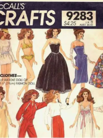 Copy McCalls 9283 Vintage Barbie Sewing Pattern Wardrobe Clothes for Dolls 11-1/2" Digital Download PDF $2.50