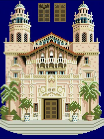 Vintage Cross Stitch Pattern Victorian House Counted Digital Download PDF $7.50