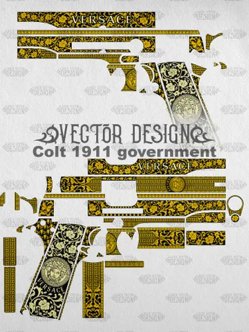 VECTOR DESIGN Colt 1911 government Versace scrollwork $130.00