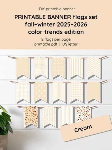 Printable Fall–Winter Banner. Classic Patterns in Trendy 2025–2026 Colors. Cozy Seasonal Banner Flags. Printable Stripes, Dots, Gingham. Thanksgiving banner. Autumn–Winter Printable Garland. Neutral Patterns for Home, Nursery, Dorm.