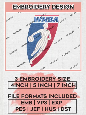 WNBA Logo Embroidery Designs, WNBA Team Logo Embroidery, Basketball Logo Embroidery Files, Machine embroidery Files, Digital Download $6.99