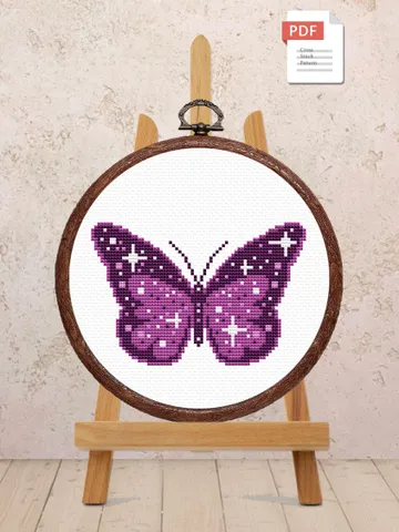 The Butterfly Cross Stitch Pattern, Summer Cross Stitch Pattern, Embroidery Butterfly, Home Decoration, Modern Cross Stitch Pattern #anm002 $4.00