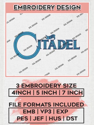 The Citadel Bulldogs Football Team Logo Machine Embroidery Design, NCAA The Citadel Bulldogs Team Design Design files, NCAA Team Embroidery Designs, NCAA Machine Embroidery Designs, Digital Download $6.99
