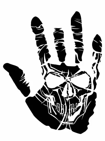 Skull Hand svg, Skull SVG, Skull Cut File, Skull vector, Skull Silhouette, Skeleton Hand svg $1.10