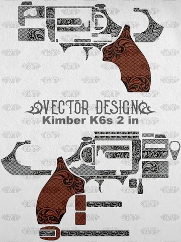 VECTOR DESIGN Kimber K6s 2 in Scrolls and snake scales $100.00