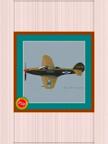 Airacobra Cross Stitch Pattern | World War II Fighter Aircraft $5.00