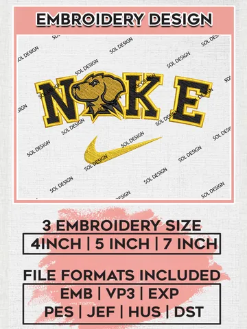 Nike UMBC Retrievers Machine Embroidery Design, NCAA UMBC Retrievers Embroidery Design files, NCAA Logo Embroidery Designs, NCAA Machine Embroidery Designs, Digital Download $6.99