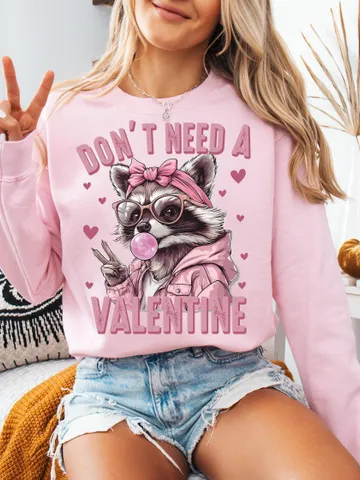 Dont Need a Valentine Png, Funny Raccoon Valentines Day Png, Sarcastic Humor Shirt Sublimation Design Png, Cute xoxo Raccoon png, Galentine $4.18