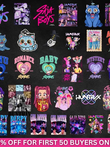 80+ Saja Boys Boy Band PNG Bundle, Girl Dinner Png, Kpop Demon Inspired Movie SVG, Demon Hunters png, Kpop Shirt Sublimation Designs $2.49