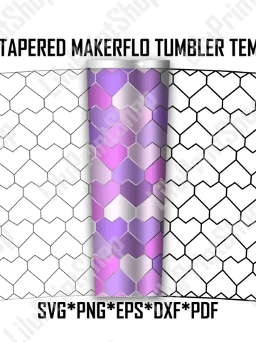 Heart tumbler template svg for 30oz Tumbler Heart Tangram cut file Valentines Day tumbler wrap digital instant download $2.71