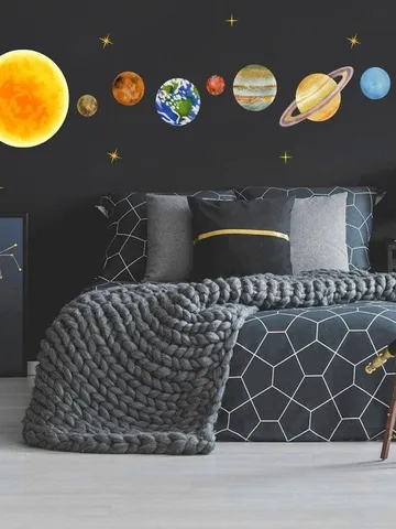 Solar System Decals, Space Wall Decal- Planets Wall Stickers, Kids Room Decor or Classroom Decor h103 $48.99