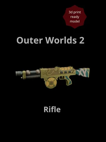 Outer Worlds 2 Rifle – Life-Size Cosplay Prop – FDM Print-Ready, Split Parts