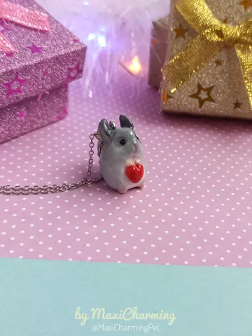 Handmade chinchilla necklace perfect for your daughter (pre-order)