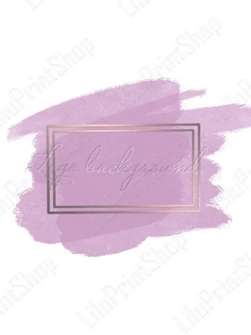 Pink Logo Background Png Pink brush stroke and rose gold frame logo design overlay. digital instant download $2.85