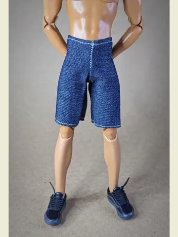 Blue shorts for 12 inch fashion male dolls $9.00