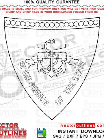 RISP, Rhode island State police Hat Logo Svg Badge Vector Line Art, CNC Cutting, Laser Engraving, Cricut, Vinyl Cut, Digital Cutting Machine File $5.00