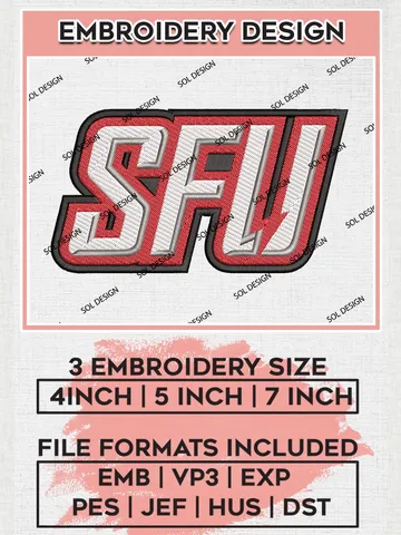 Saint Francis Red Flash Logo Machine Embroidery Design, NCAA SFU Red Flash Embroidery Design Design files, NCAA Embroidery Designs, NCAA Machine Embroidery Designs, Digital Download $6.99