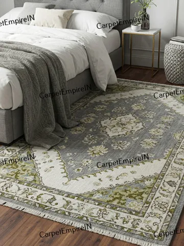 Exquisite Green Modern Oushak Hand Knotted Rug4x6,5x8,6x9,8x10,9x12,10x14 ft Handmade Rugs for Living Room-Antique Contemporary rug,kids rug $567.80