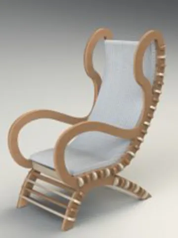 Digital Template Cnc Router Files Cnc Rocking Chair Files for Wood Laser Cut Pattern $6.50