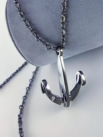 Silver Anchor Pendant - Amulet $170.00