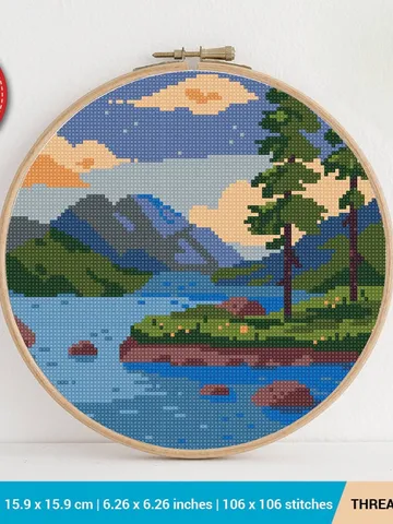Nature Cross stitch pattern | Embroidery Pattern | Instant Download | Embroidery Designs $5.94