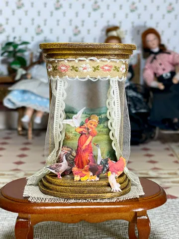 Puppet theater in a country style. 1:12. Handmade. $50.00