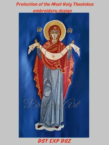 Protection of the Most Holy Theotokos embroidery design $80.00