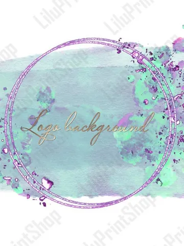 Logo Background Png Turquoise logo png Brush stroke Logo design Mint logo png Watercolor turquoise logo design Purple confetti logo digital $2.85