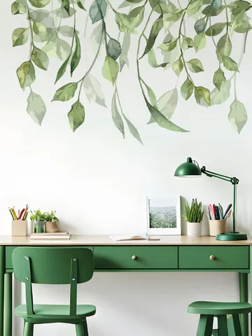 Hanging eucalyptus Wall Decal Greenery Stickers Vines Decor Peel and stick Gift el106 $27.99