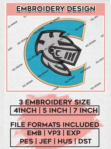 MiLB Charlotte Knights Embroidery Design Files, MiLB Charlotte Knights Logo, Minor League Baseball Logo Embroidery Designs, MiLB embroidery designs, Machine embroidery designs, Digital Download $6.99