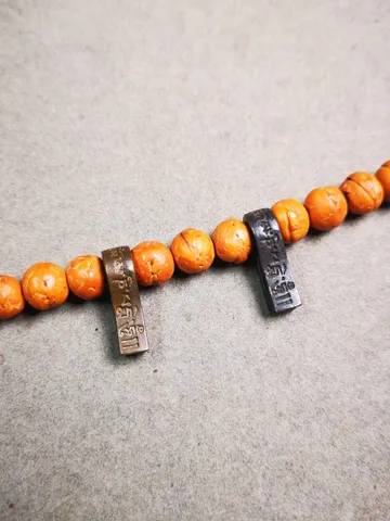 Gandhanra Handmade Buddhist Mala Counter Clip,Thokcha Bum Counter Clip for Prayer Beads,Om Mani Padme Hum Letter,Mala Accessories $25.99