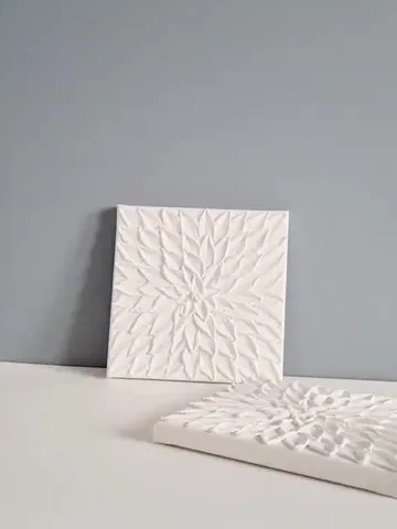 White Textured Wall Art, Set of 2 Art, Modern Wall Art Set, Abstract Canvas Art $108.00