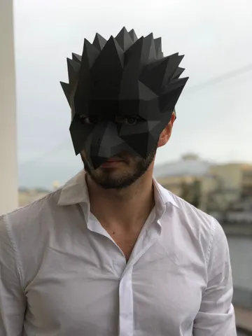 Crow Mask Papercraft, Digital Template, PDF Download, Gurko, 3D Low Poly Animal Mask, DIY Origami, Pepakura, Paper Mask, DIY Costume $8.00