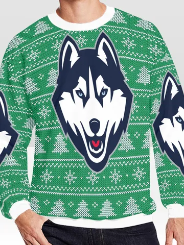 UConn Huskies Ugly Christmas Sweater, Christmas Sweatshirt $60.00
