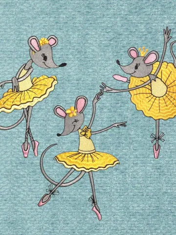 Ballerina Mices set of machine embroidery designs digital embroidery pattern Animal Machine embroidery motif Cute embroidery pattern $11.55