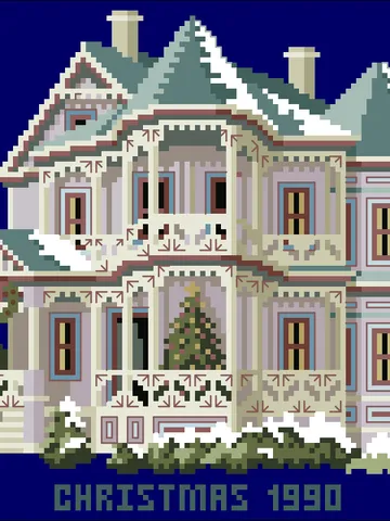 Vintage Cross Stitch Pattern Victorian House Counted Digital Download PDF $5.50