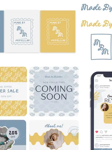 Post Templates Bundle | 7 Editable Canva Templates | Social Media Branding Kit for Small $399.00