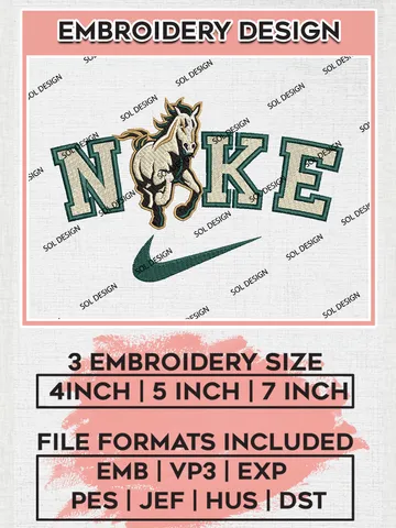 Nike Cal Poly Mustangs Machine Embroidery Design, NCAA Cal Poly Mustangs Embroidery Design Design files, NCAA Embroidery Designs, NCAA Machine Embroidery Designs, Digital Download $6.99