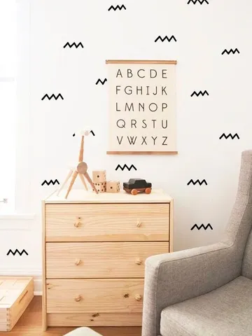 Strip Decal - Hand Drawn Stripes Decal, Zig Zag Strip Decal, Stripes Wall Stickers, Nursery Wall Decals, Kids Wall Decor h33 $38.99