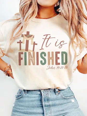 It is Finished John 19:28-30 Easter PNG digital file Jesus png, Easter Christian Sublimation Designs Download, Happy Easter Day Png $3.90