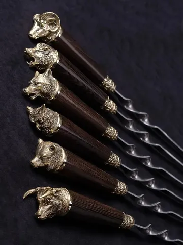 Gift set of skewers with wooden handle. $189.00