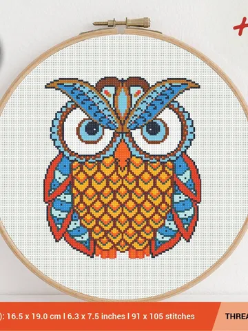 Mandala Owl Cross stitch pattern Bird | Embroidery Pattern | Instant Download | Cross Stitch Patterns | Embroidery Designs $6.40