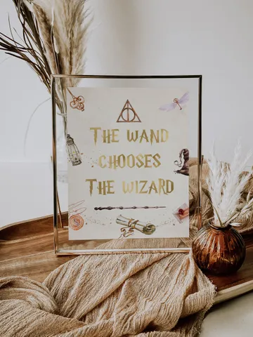 the WAND CHOOSES the WIZARD; Wizard Baby Shower; Magic School Baby Shower template; Instant Download; wh1 $7.55